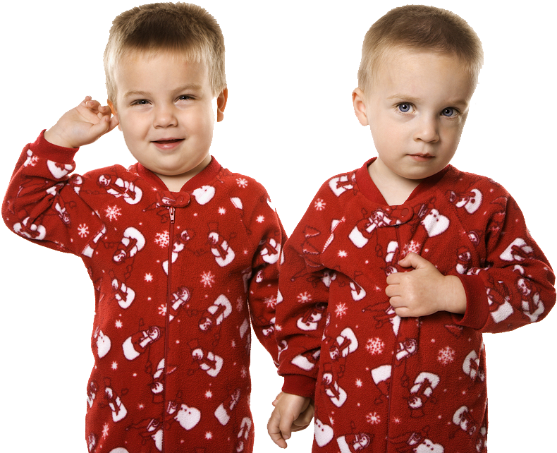 Toddlersin Christmas Pajamas PNG image