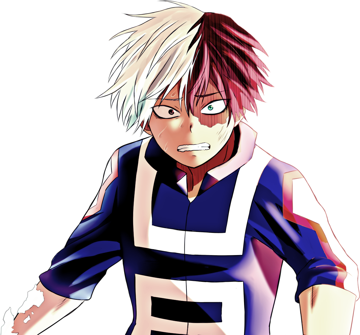 Todoroki Shoto Half Cold Half Hot PNG image