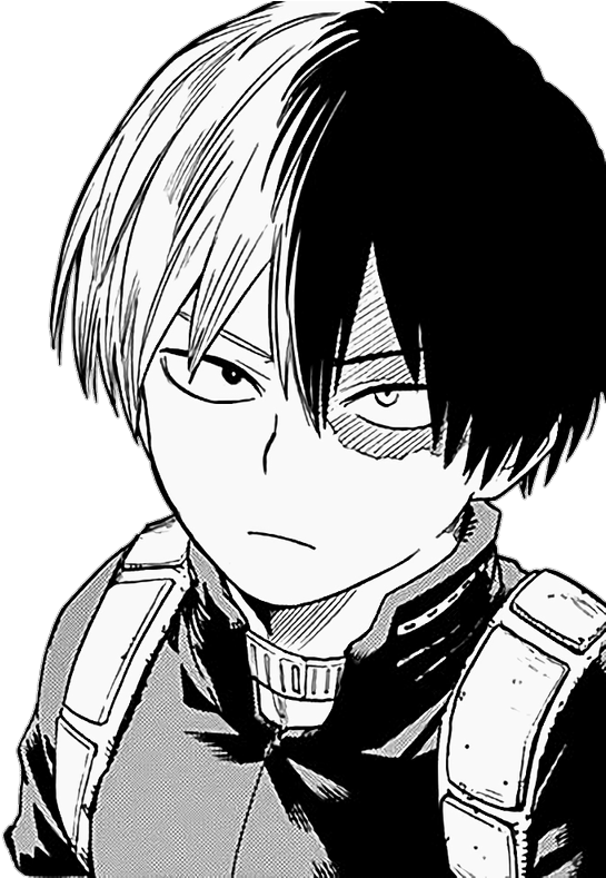 Todoroki Shoto Manga Portrait PNG image