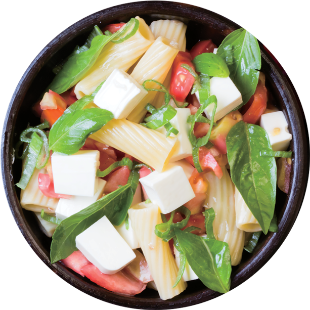 Tofu Pasta Salad Bowl PNG image