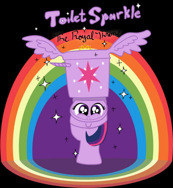 Toilet Sparkle Royal Throne Cartoon PNG image