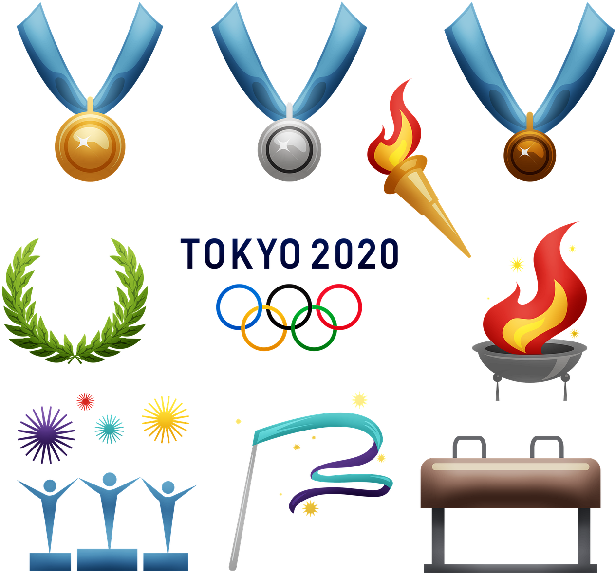 Tokyo2020 Olympics Icons Set PNG image