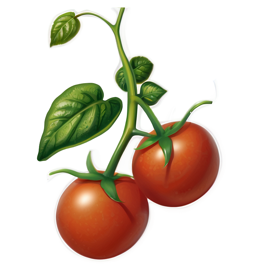 Tomato On Vine Png Xrd PNG image