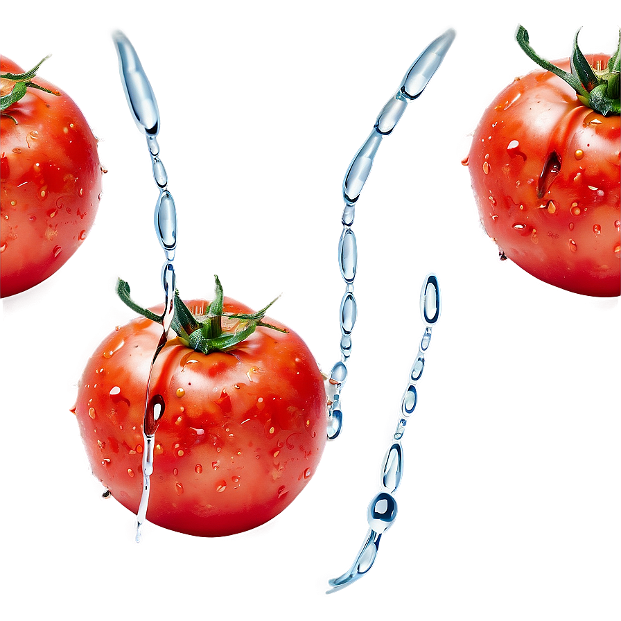 Tomato With Water Drops Png Eaa74 PNG image