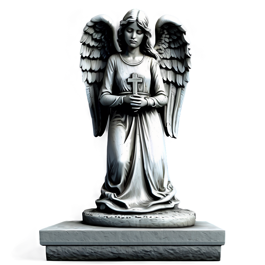 Tombstone With Angel Png 05252024 PNG image