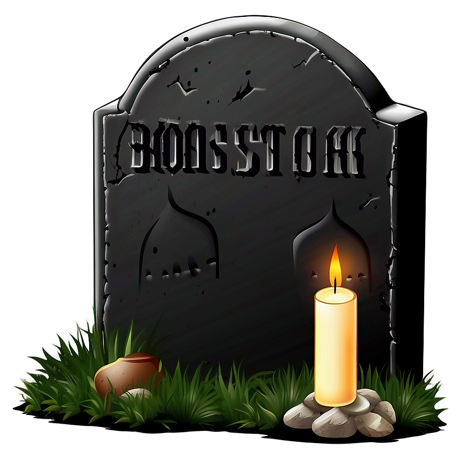 Tombstone With Candle Png 05252024 PNG image