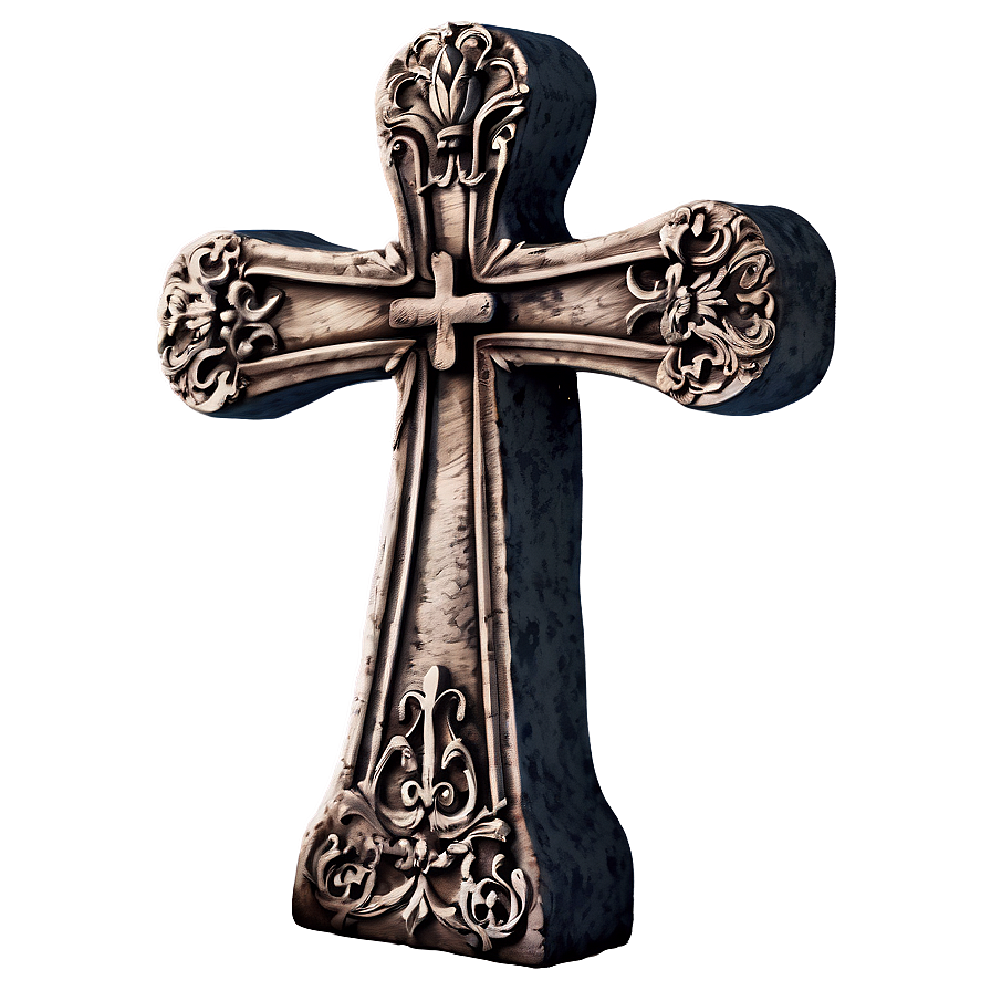 Tombstone With Cross Png Ofd PNG image