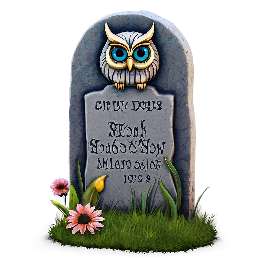 Tombstone With Owl Png 11 PNG image