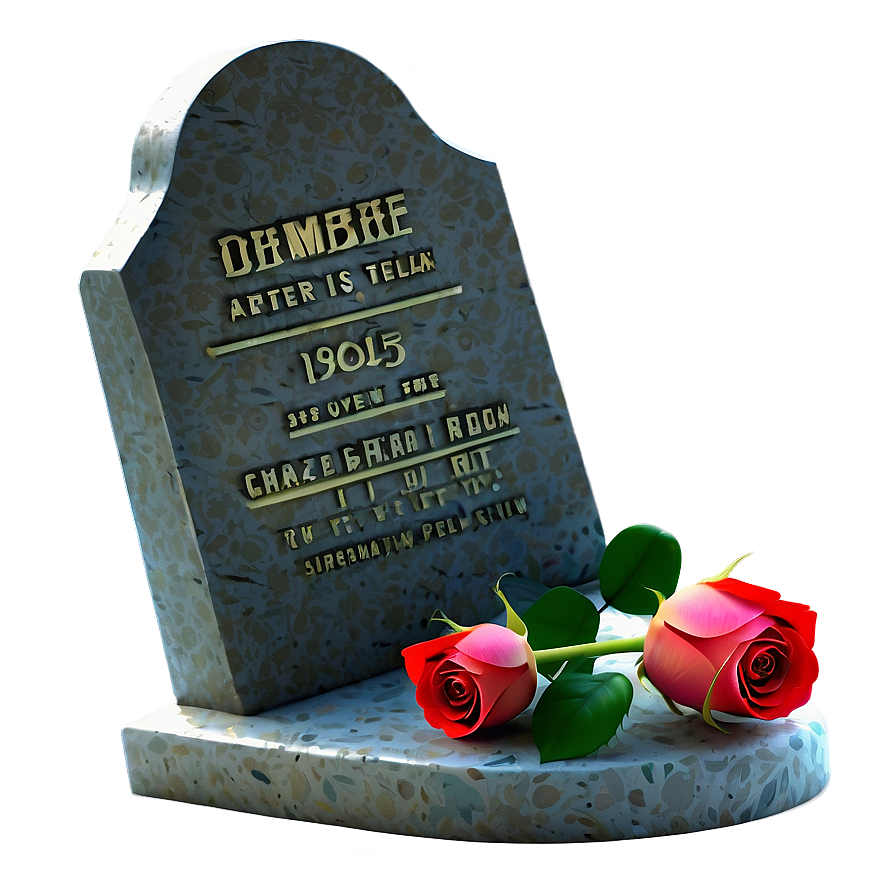 Tombstone With Rose Png Cxn7 PNG image