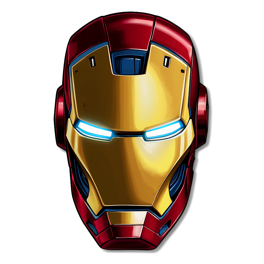 Tony Stark's Iron Man Helmet Drawing Png Hot52 PNG image