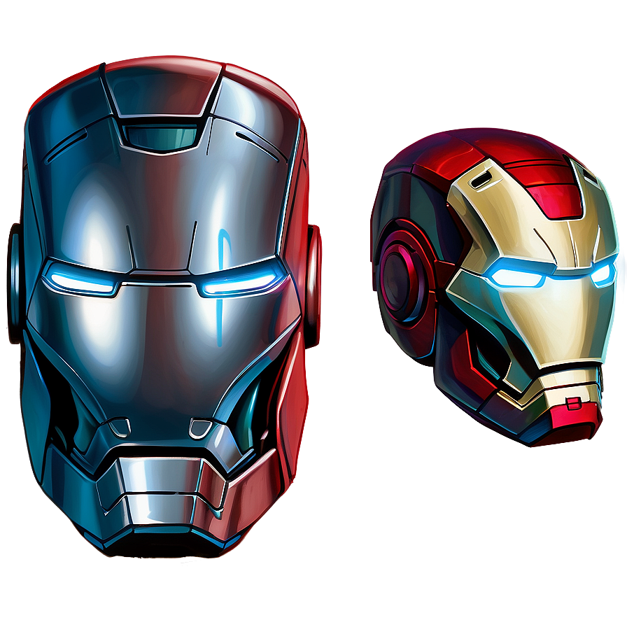 Tony Stark's Iron Man Helmet Drawing Png Oib85 PNG image