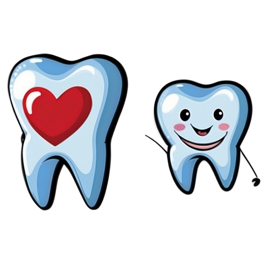 Tooth In Love Clipart Png 06272024 PNG image