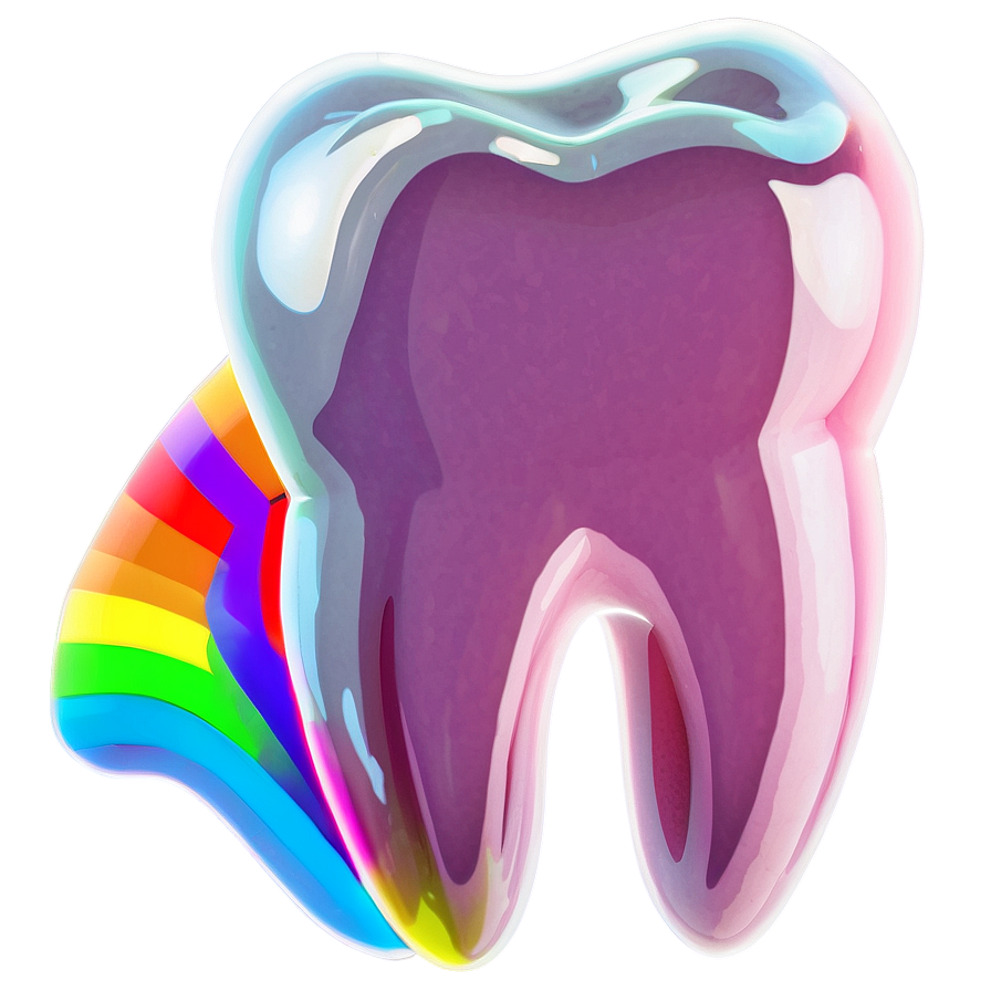 Tooth With Rainbow Clipart Png Nnr PNG image