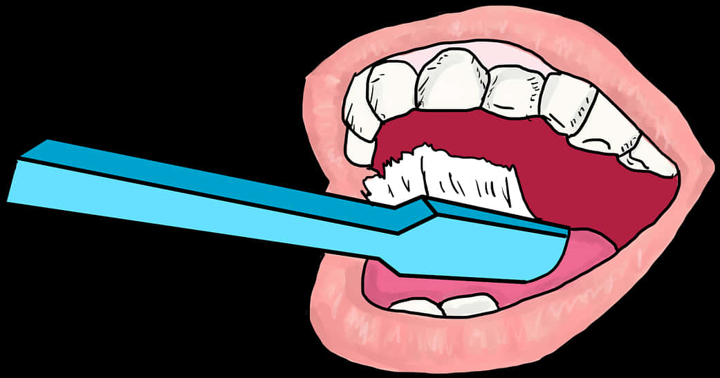 Toothbrushing_ Illustration PNG image