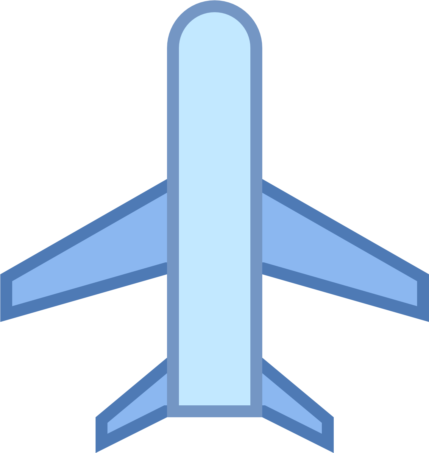 Top Down Airplane Graphic PNG image