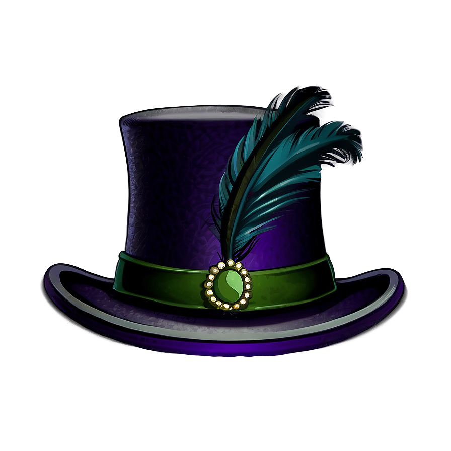 Top Hat With Feather Png 05042024 PNG image