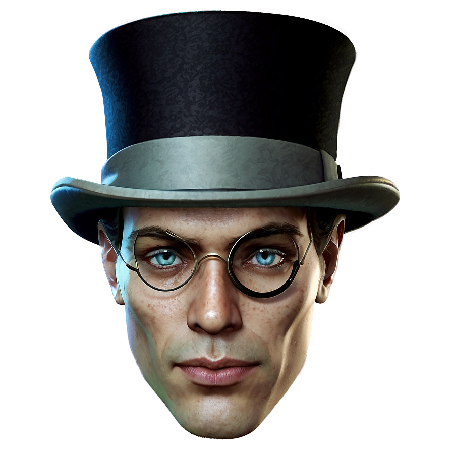 Top Hat With Monocle Png 05042024 PNG image