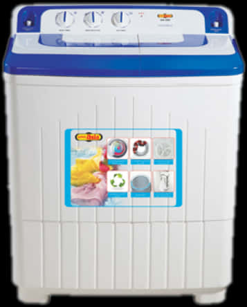 Top Loading Semi Automatic Washing Machine PNG image