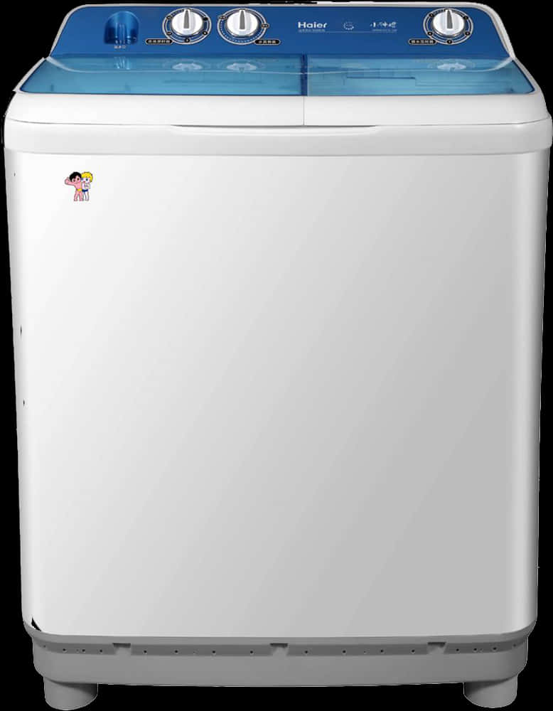 Top Loading Washing Machine Haier Model PNG image