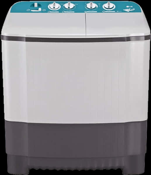Top Loading Washing Machine Whiteand Gray PNG image