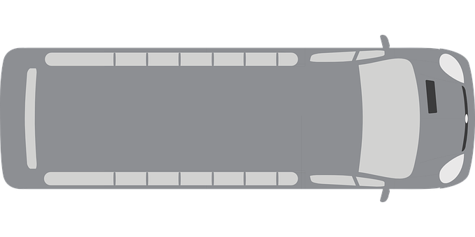 Top View City Bus Graphic PNG image