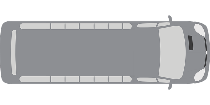 Top View City Bus Vector PNG image