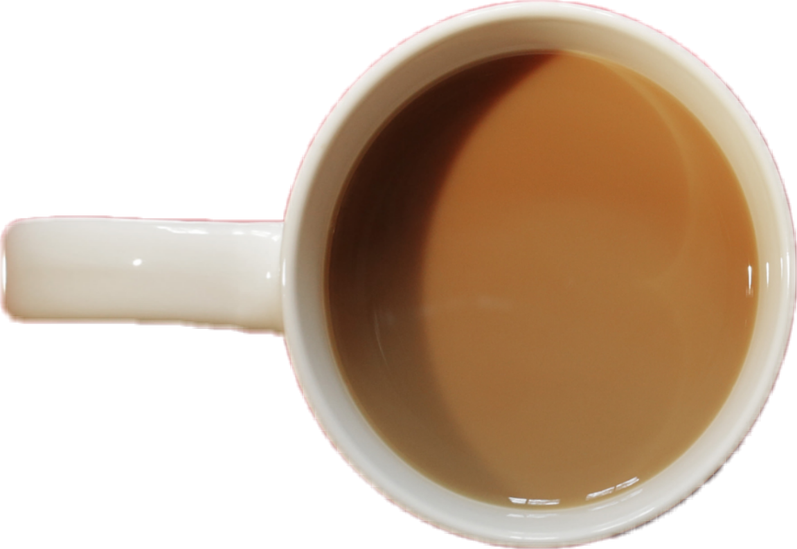 Top View Coffee Cup Filled With Beverage PNG image