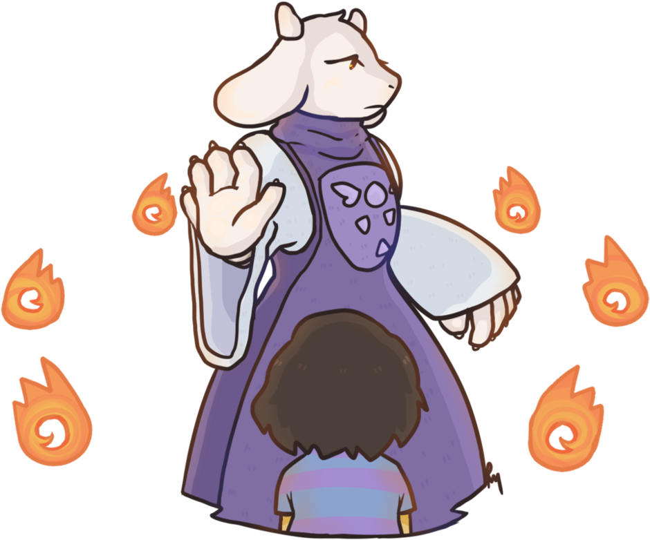 Toriel Magic Undertale PNG image