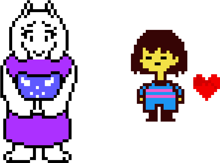 Torieland Frisk Pixel Art PNG image