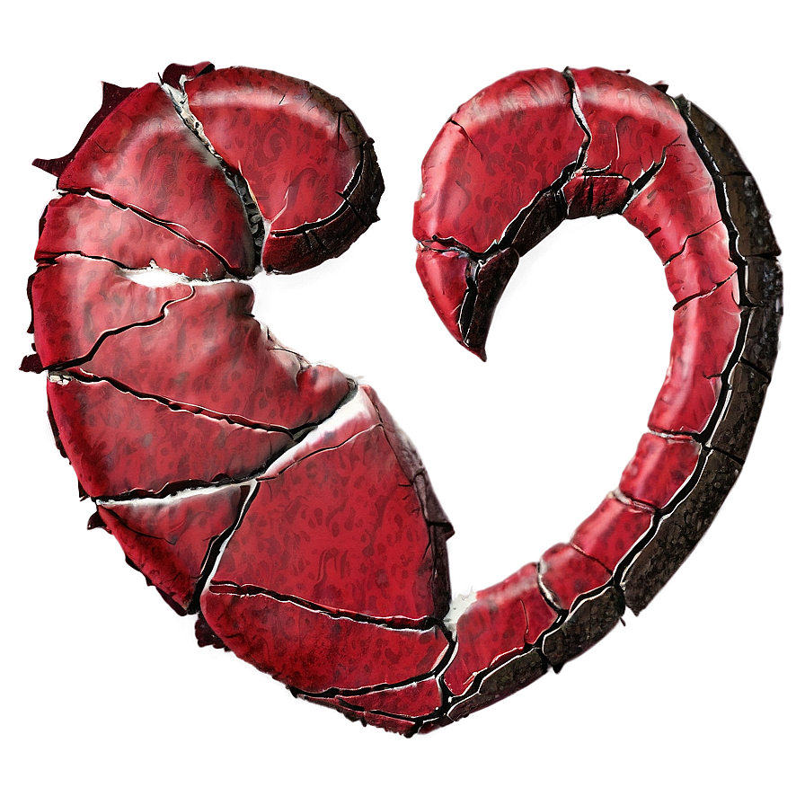 Torn Heart Art Png Kgd71 PNG image