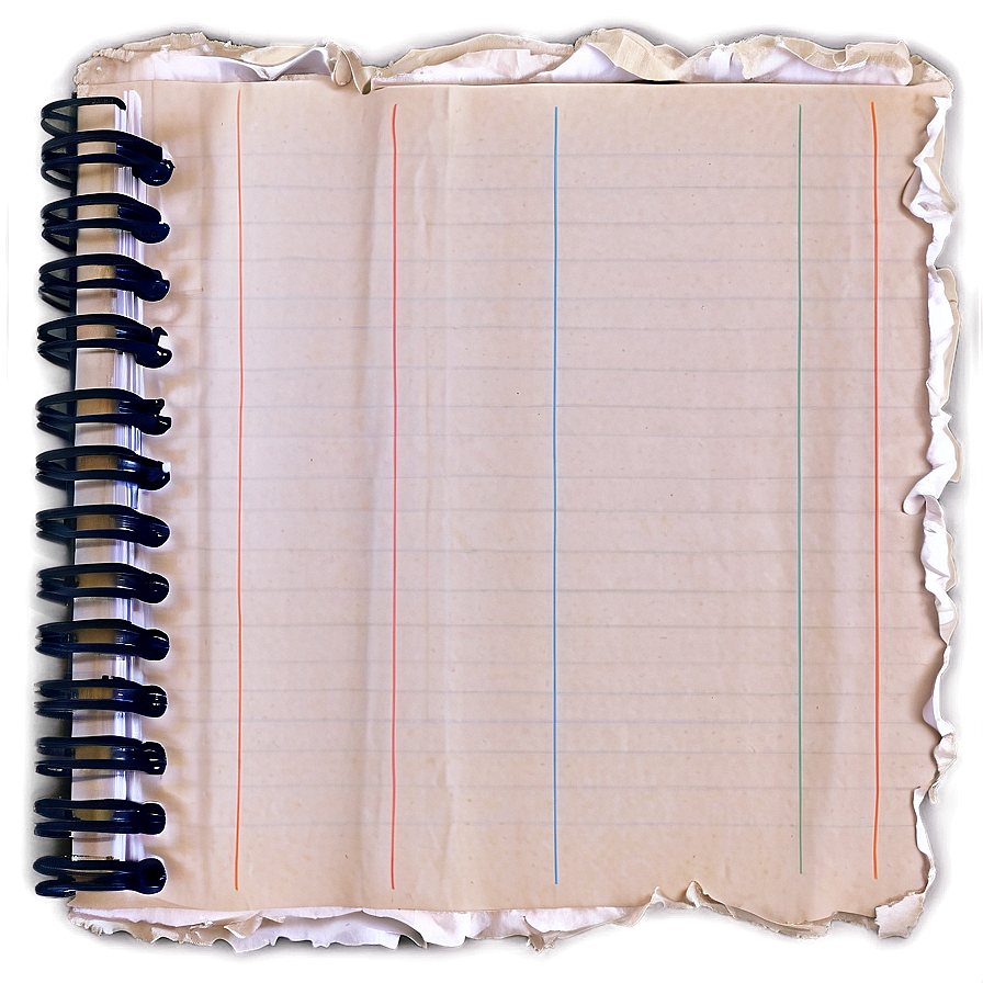 Torn Notebook Paper Edge Png 06272024 PNG image