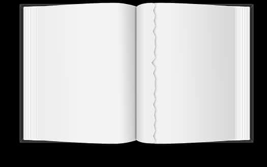 Torn Open Blank Book PNG image