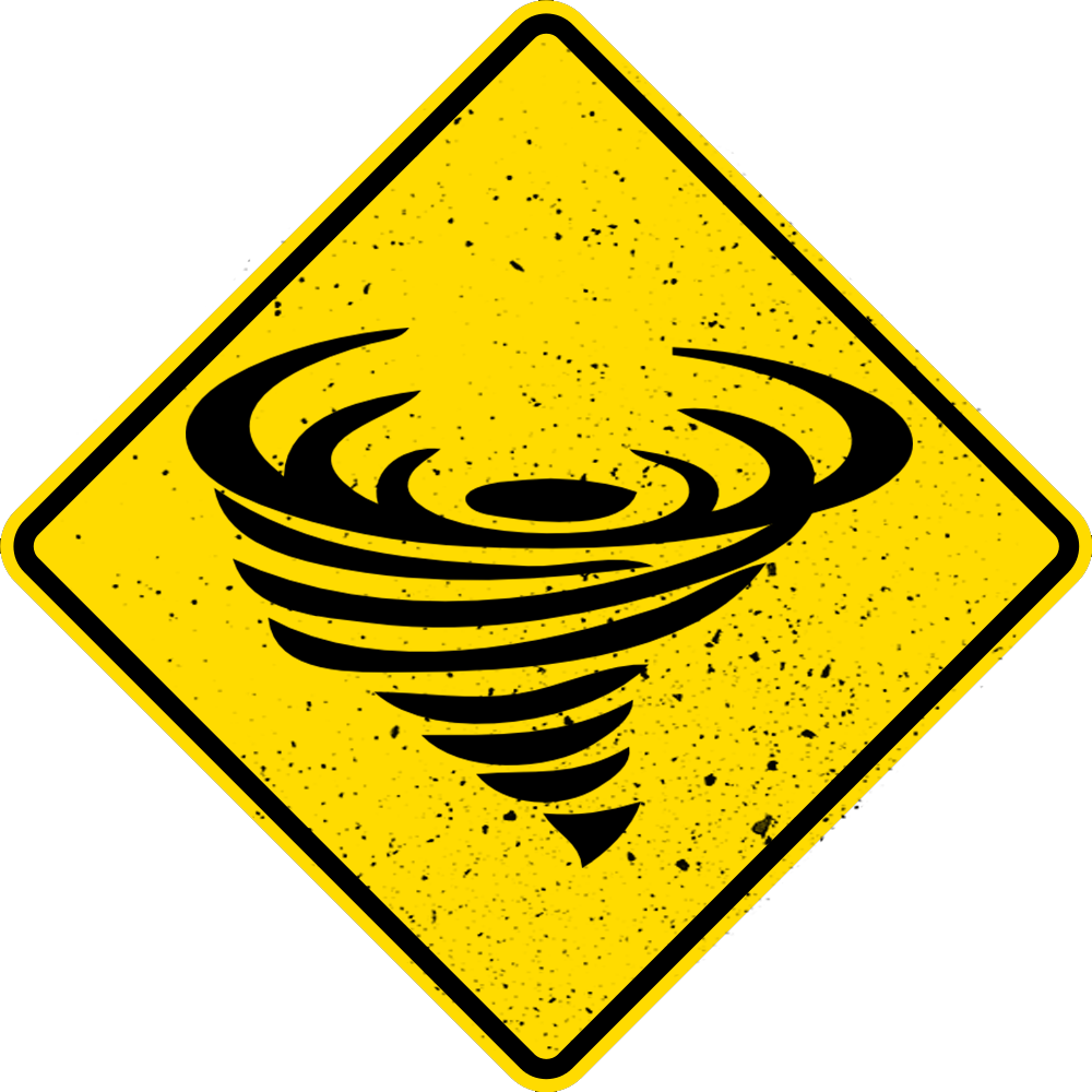 Tornado Warning Sign Graphic PNG image