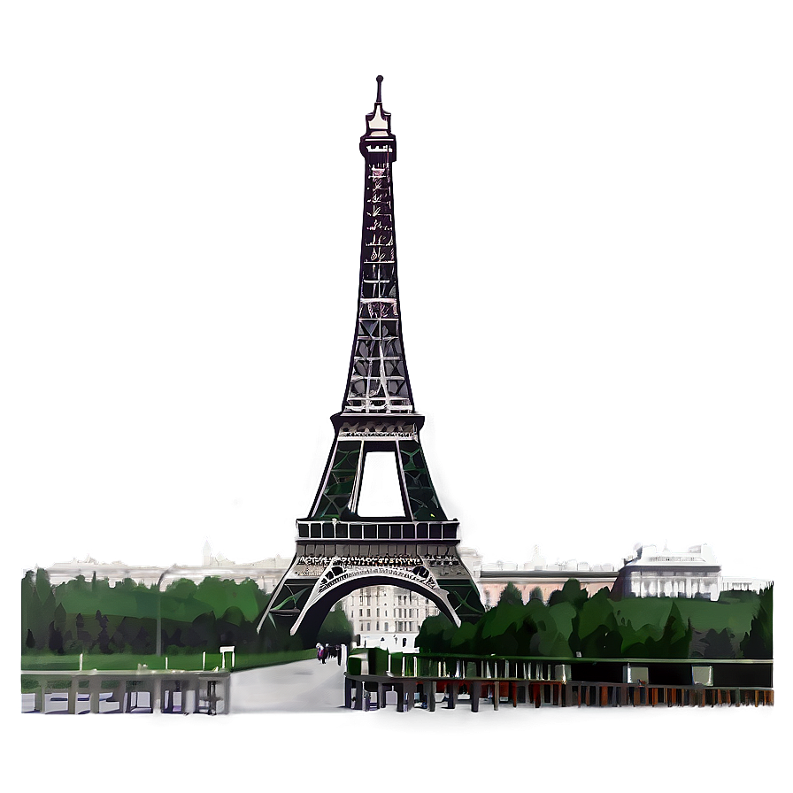 Torre Eiffel And Paris Skyline Png 40 PNG image