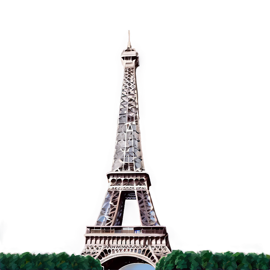 Torre Eiffel And Parisian Rooftops Png Iec67 PNG image