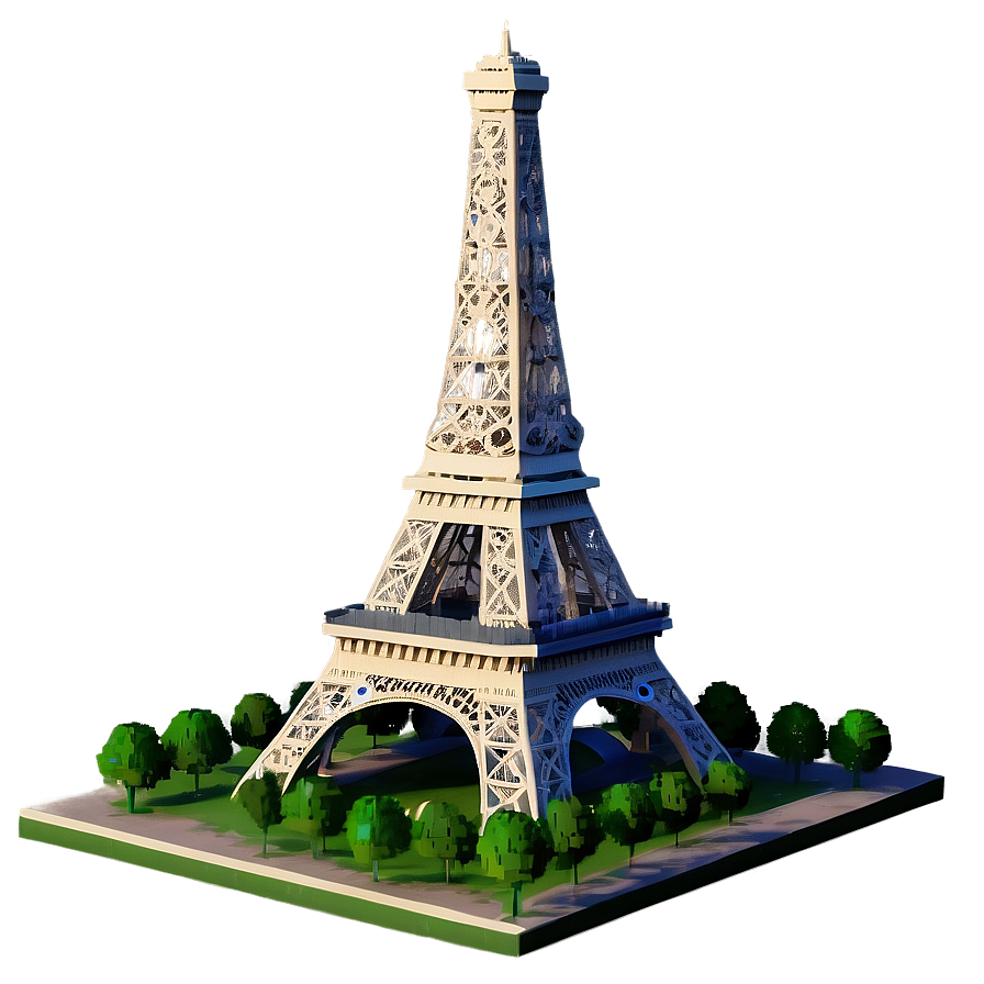 Torre Eiffel Early Morning Calm Png Dei63 PNG image