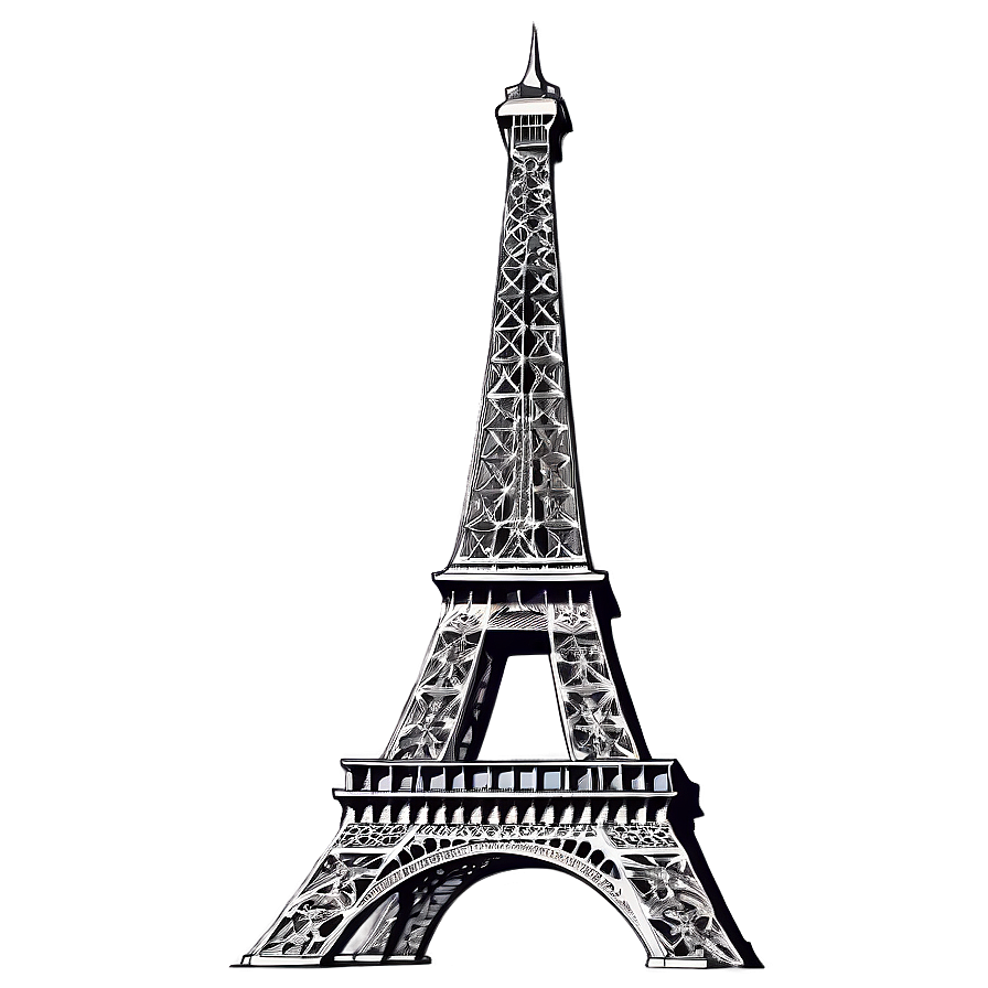 Torre Eiffel Historic Illustration Png Fnm50 PNG image