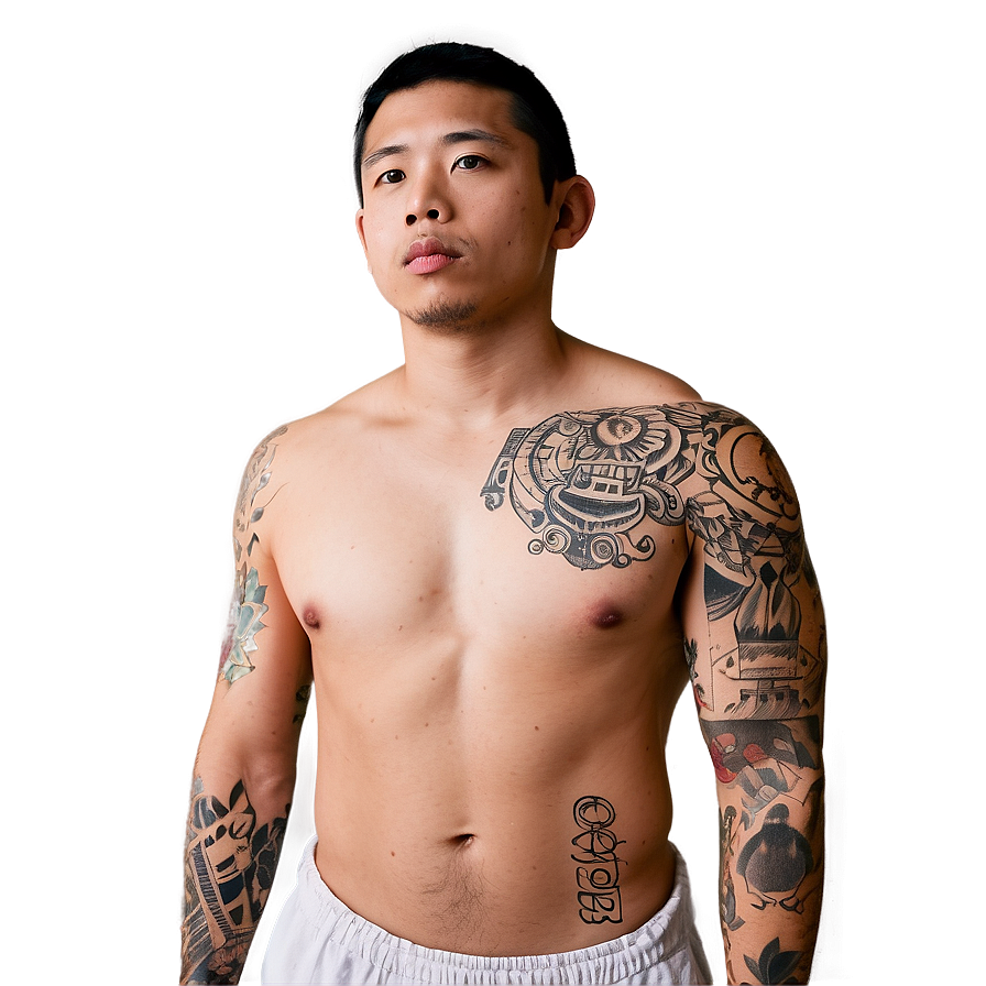 Torso With Tattoos Png 26 PNG image