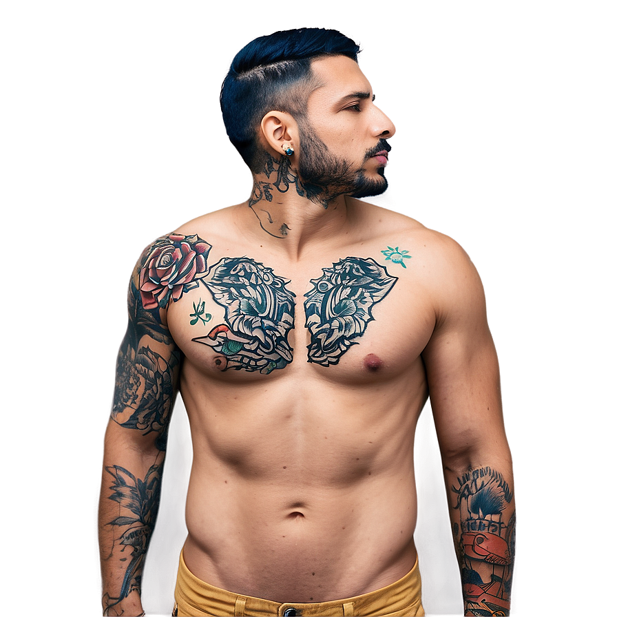 Torso With Tattoos Png Tqc95 PNG image