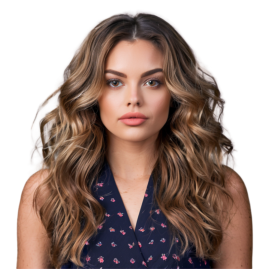 Tousled Hair Waves Look Png 10 PNG image