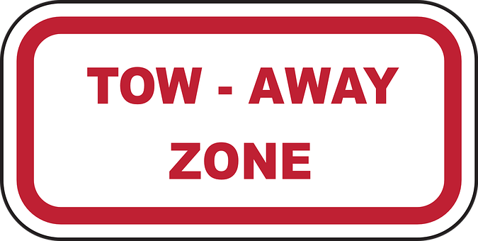 Tow Away Zone Sign PNG image