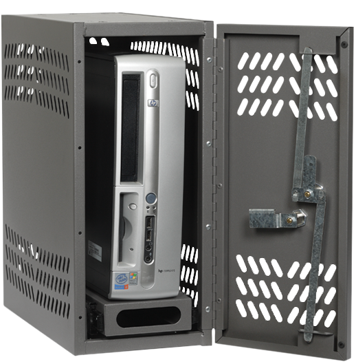 Tower Computerin Locking Cabinet PNG image