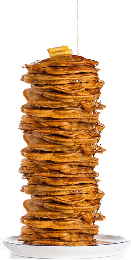 Towering Stackof Pancakeswith Syrup PNG image