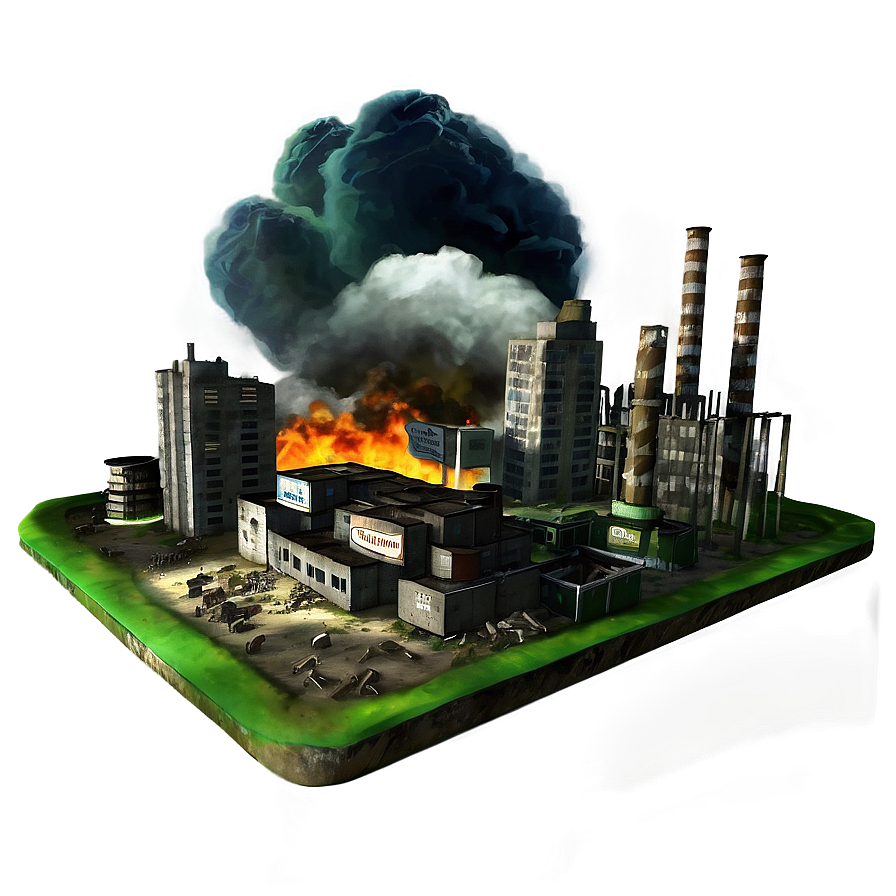 Toxic Wasteland City Png 06262024 PNG image