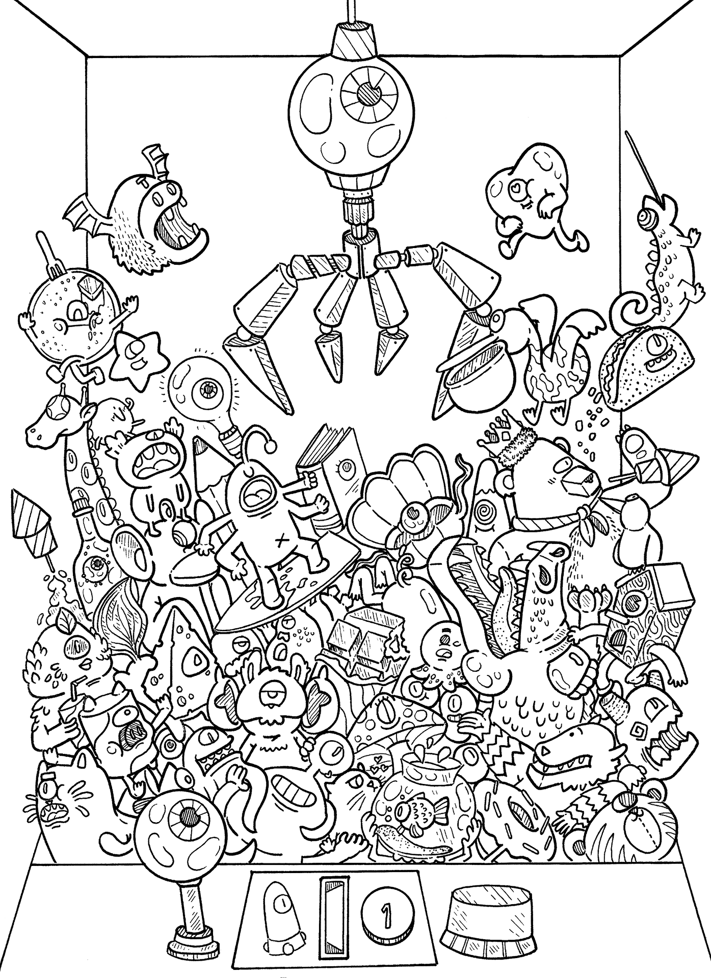 Toy Box Adventure Coloring Page PNG image