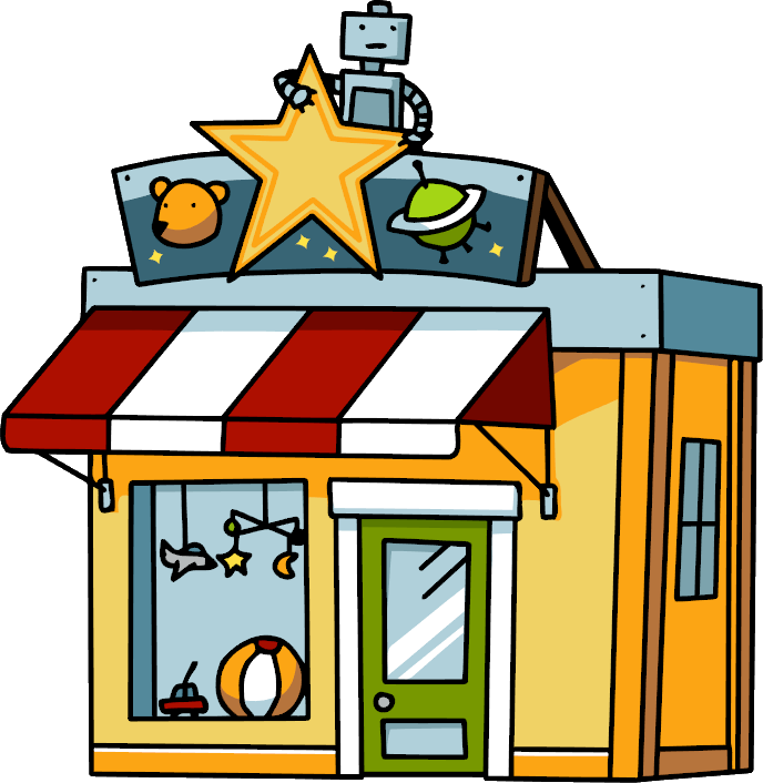 Toy Shop Cartoon Illustration PNG image