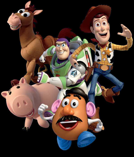 Toy Story Characters Group Pose PNG image