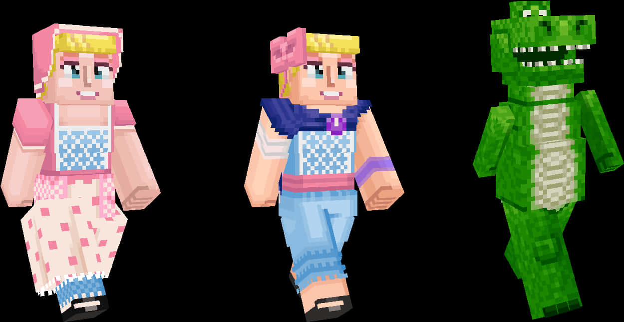 Toy Story Characters Minecraft Version PNG image