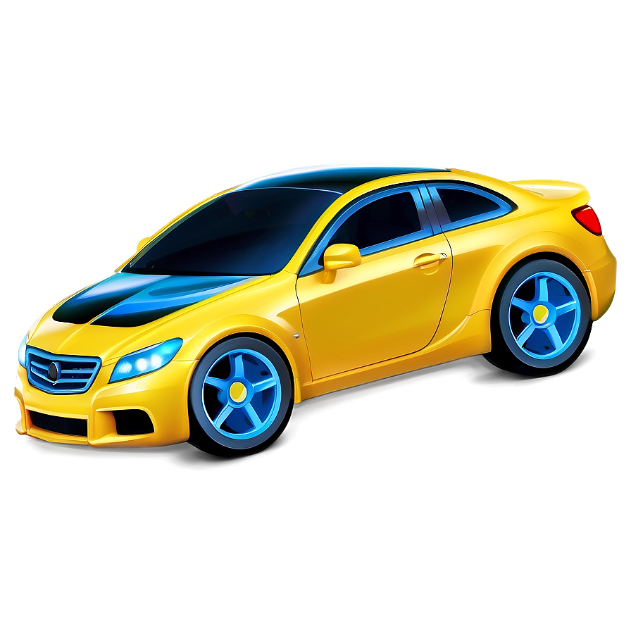 Toy Yellow Car Design Png Kqt58 PNG image