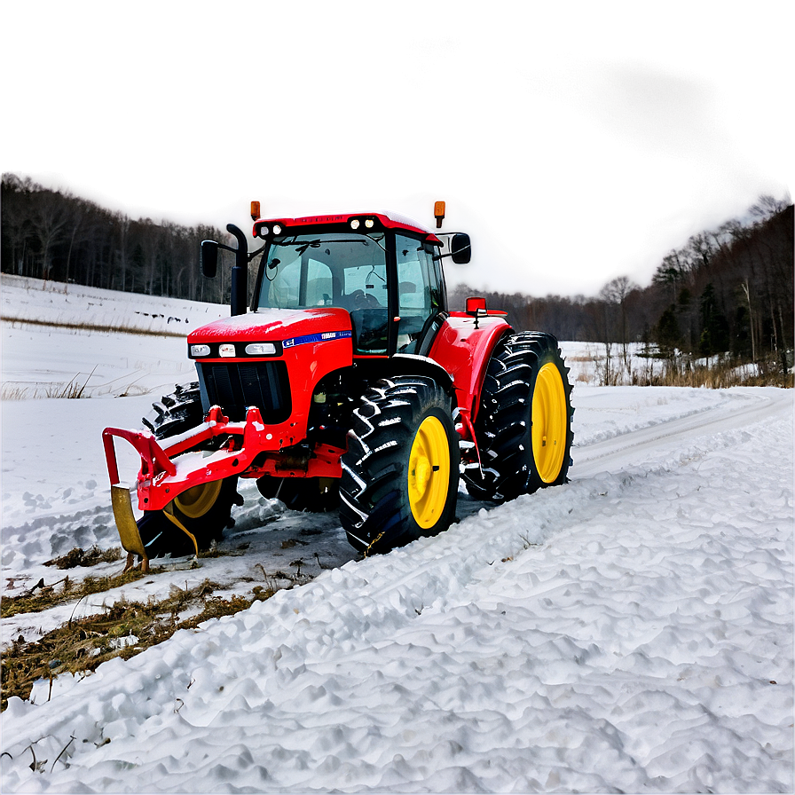 Tractor In Winter Png Gec PNG image